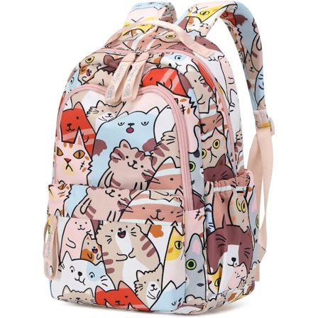 Rygsække til piger sød kat rygsæk grundskole rygsæk studerende skoletaske til piger Farverig