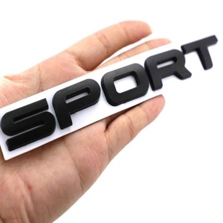 Sport Letter Emblem Bil sidoskärm Bakre Trunk Car Sticker SVART