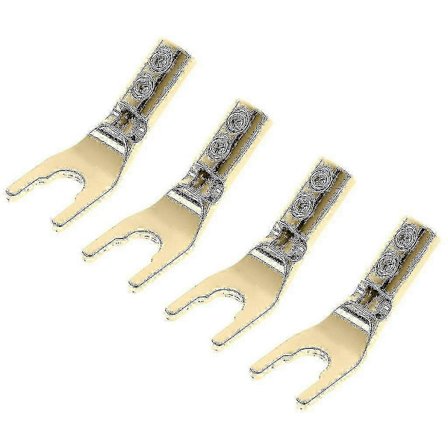 40mm Lengde Lyd Skrue Gaffel Kontakter Høyttaler Bananplugger Spadekoblinger