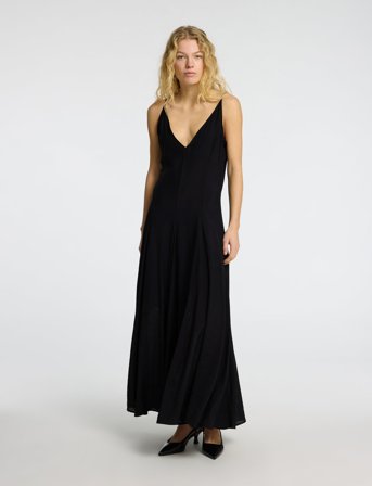 Selected Slfjosella Tiered Ankle Strap Dress - Black - 40