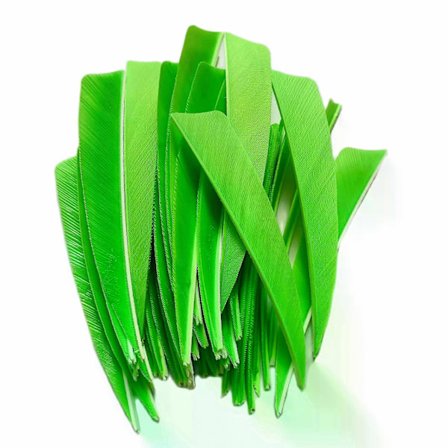 4-tommers naturlige fjer til bueskydning, 50-pak pilfjerfletningstilbehør