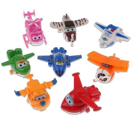 Set TV Animation Super Wings Transformerande Plan Mini Figurer Barnleksaker (FMYED)