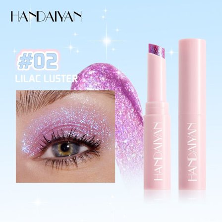 Jelly ögonskuggstift tunn tub 6 färger fint glitter HANDAIYAN delikat pärlemorskimrande jelly highlighter ögonskuggstift