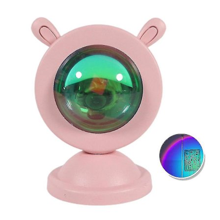 Regnbue Natlys Projektor Kat/kanin Øre Mini Usb Solnedgang Lys Lampe
