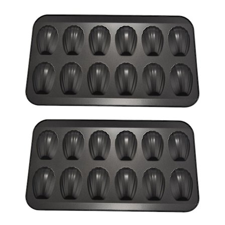 4 förpackningar med non-stick madeleineformar, bakformar 12 med skorpkaka bakplåt choklad non-stick bak
