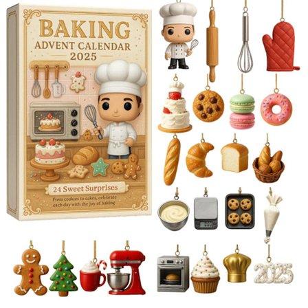 BAKING Adventskalender - Julklapp Akrylhänge