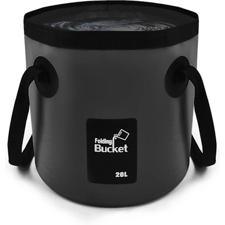 20 litran kokoontaitettava ämpäri, retkeilyyn tarkoitettu kokoontaitettava ämpäri, kokoontaitettava vesisäiliö, kokoontaitettava retkeilyämpäri, 