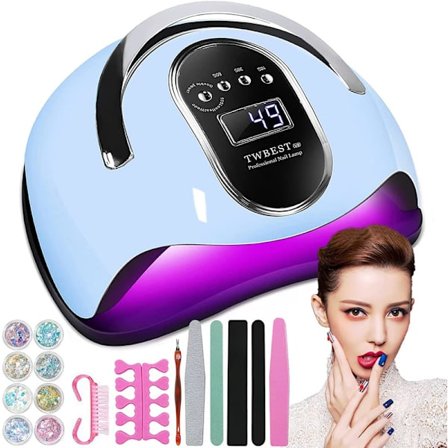 168W UV/LED-lampa med timerfunktion