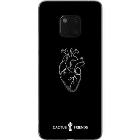 Kompatibelt Mobildeksel til Huawei Huawei Mate 20 Pro Kaktus og Venner - Midnatt Anatomisk Hjerte