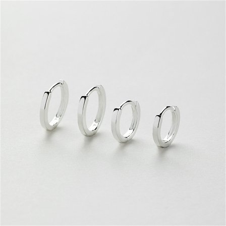 Duo Basic Creolen - Sterlingsilber