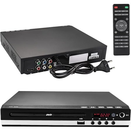 1080p DVD-spiller Alle Regioner Gratis DVD CD USB-spiller med HDMI AV RCA Utgangskabel