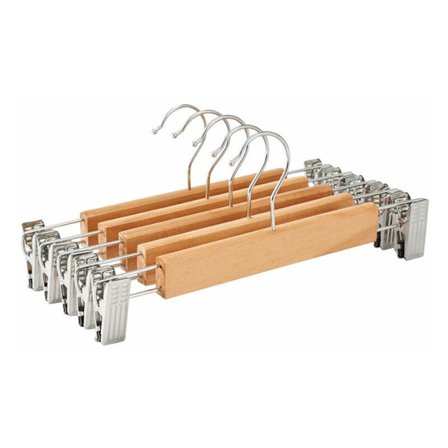 10 stk 32 cm naturlige trehengere bukser skjørt sokker undertøy sklisikre kleshengere med klemmer