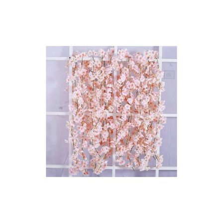 2 Pakke Kunstige Kirsebærblomster Krans Hagedekorasjoner (Rosa)