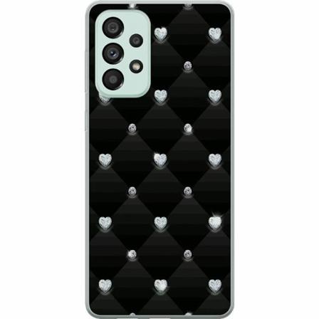 Samsung Galaxy A73 5g Genomskinligt Skal Bling Heart