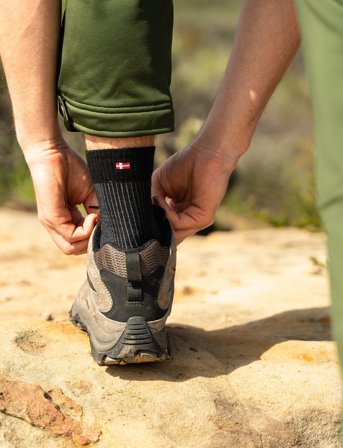 Danish Endurance Hiking Light Socks 1-Pack - Black - 43-47