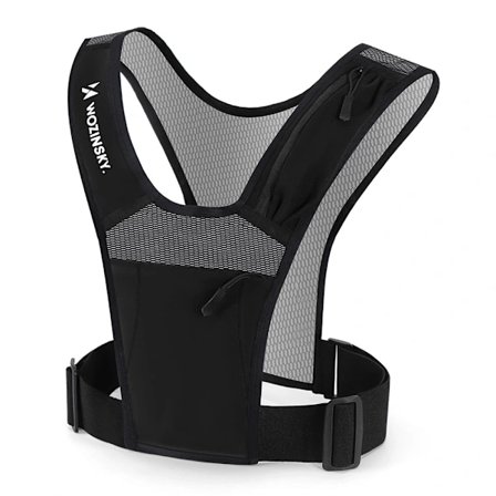 Løpevest med refleksdetaljer, justerbar passform og oppbevaring