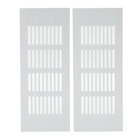 Ventilationsgaller i silverfärgad aluminiumlegering, rektangulärt, 80x200 mm, 3,14x7,87 tum, för skåp, husbil