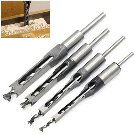 Fyrkantig borr för träbearbetning Trä såginsatsskruv (storlek: 1/4", 5/16", 3/8", 1/2")