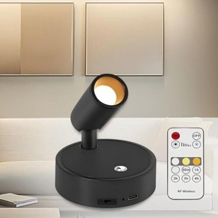 Trådløs LED flomlys oppladbar 4000mAh magnetisk vegglampe med fjernkontroll berørings gulv spotlight for plante bilde kunstverk timer leselampe