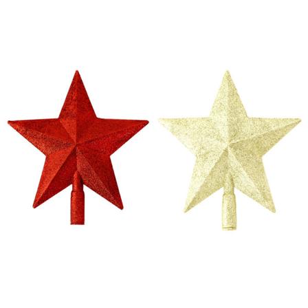 2 stycken julgransdekoration hängande trädtoppstjärna
