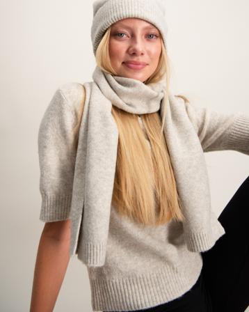 LMTD NLFLODET KNIT SCARF Beige Accessoarer Mädchen - Kidsbrandstore
