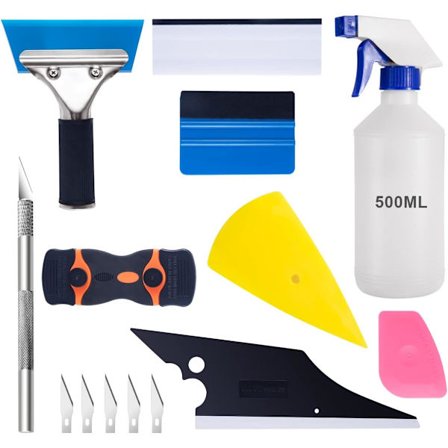 Bilrude Toningsapplikationsværktøjssæt 9 Dele Bilglasfilm Beskyttelsesfilmsinstallationsskraber
