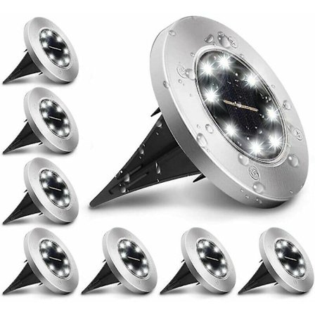 8-pakkaus aurinkovalo ulkokäyttöön, Iave aurinkokäyttöinen maavalo