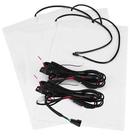 4 Sæders Universal Carbon Fiber Opvarmet Sædevarmer Kit med Rund Kontakt