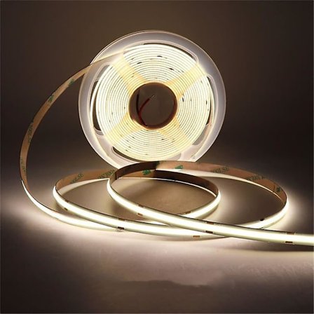 10m Fleksibel LED COB Stribelysbjælke Varmt Koldt Hvid