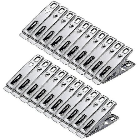 80 stk. Rustfrit Stål Tøjpinde Metal Tøj Klip Pin Pin Med Tætning