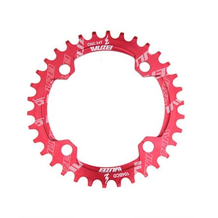 104bcd 32-42t Cykelkædekran Mtb Kædekran Smal Bred Oval Rund Tand Rød 32T Rød 32T