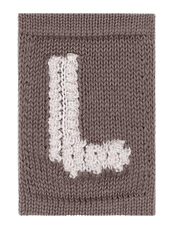 Smallstuff | Knitted Letter L, Nature | ONE SIZE 10 cm