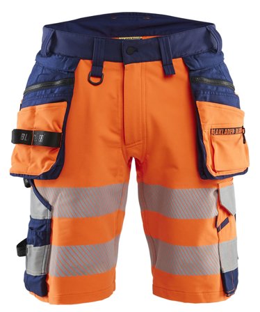Blåkläder 112016485389C56 Shorts varsling, oransje/marineblå Oransje/marineblå, Klær