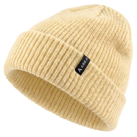 Nordic | Gorro de pescador de punto de canalé en beige claro para hombres - Gorros de punto
