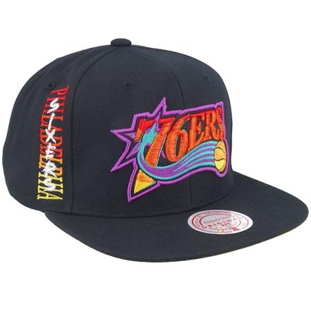 Mitchell & Ness - Philadelphia 76ers High Grade Hwc Black Snapback Snapback Black Cap - NBA @ Hatstore