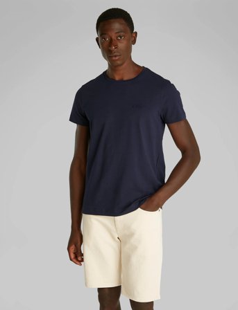 Calvin Klein Stretch Slim Fit T-Shirt - Navy - L