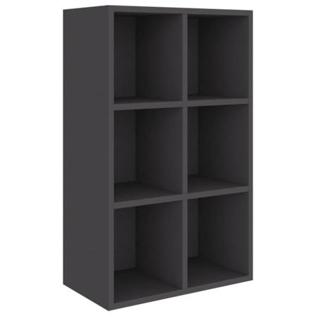 Vidaxl Bokhylla/skänk Grå 66x30x97,8 Cm Konstruerat Trä Grå
