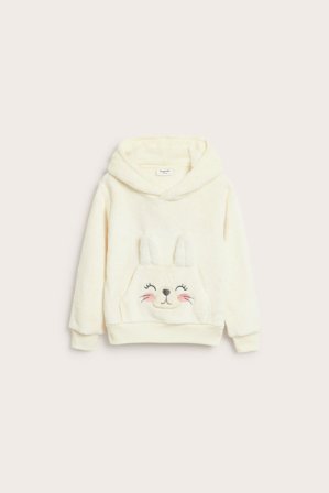 Kappahl | Puszysta bluza z kapturem | Offwhite