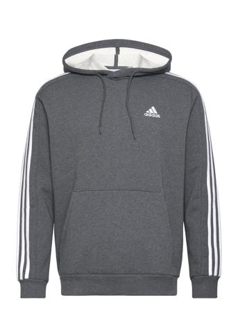 Adidas Sportswear Essentials Fleece 3-Stripes Hoodie Grå