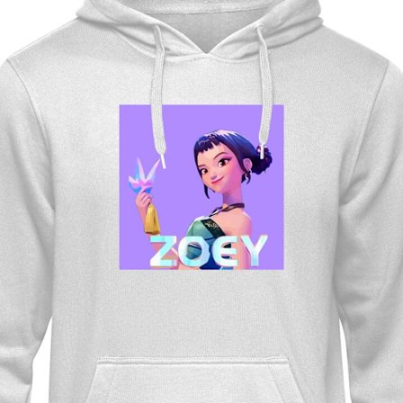 Barnehettegenser Kpop Demon Hunters Zoey Karakter Magisk Krystall Våpen Mystic Glow