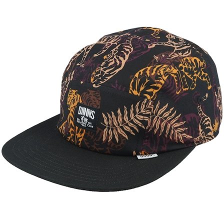 Djinns - Svart 5panel Keps - Aloha Tiger Dark 5-Panel @ Hatstore