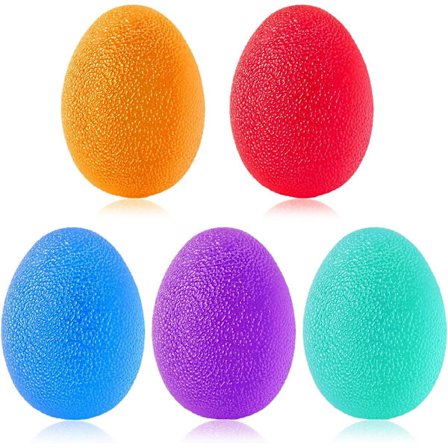 5-pakks Stressballer, Ulike Hardhetsgrader, Hånd