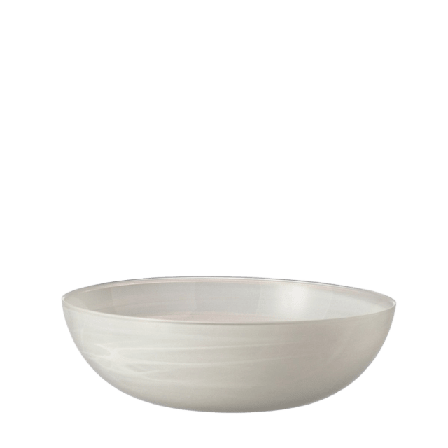 Leonardo Bowl flat 28 Alabastro Skålar Vit