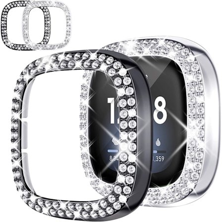 [2-pack] Kompatibel med Fitbit Versa 3 Fitbit Sense Bling Protect