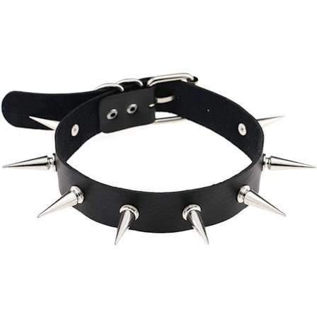 Dame Mænd Spike Halskæde Choker Vintage Piger Drenge Rund PU Læder Choker Dame Smykker Gave