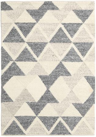 Trixon 170X240 Cream White/Grey Checkered Wool Rug
