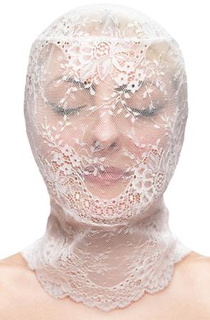 Fetish & Fashion Lace Hood White mask - Blushme.se