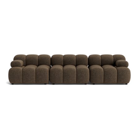 Puffy 3-Sitzer-Sofa in Anthology Braun, modernes modulares Design, extra weiche Polsterung, hoher Sitzkomfort, zeitloser Stil, Höhe 64cm.