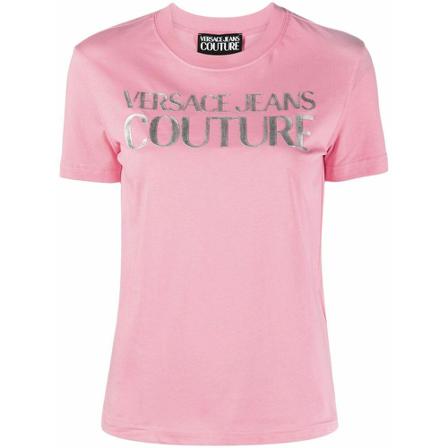 Versace Jeans Couture, Versace Jeans Couture T-shirts and Polos White Roze, Dames, Maat:S