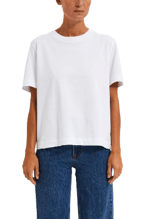 Selected Femme Slfessential Ss Boxy Tee T-shirts Dam Vit L